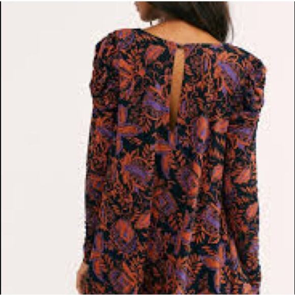 Free People Women’s Hello Lover Tunic Long Sleeve Keyhole Boho Size Large - Picture 3 of 8